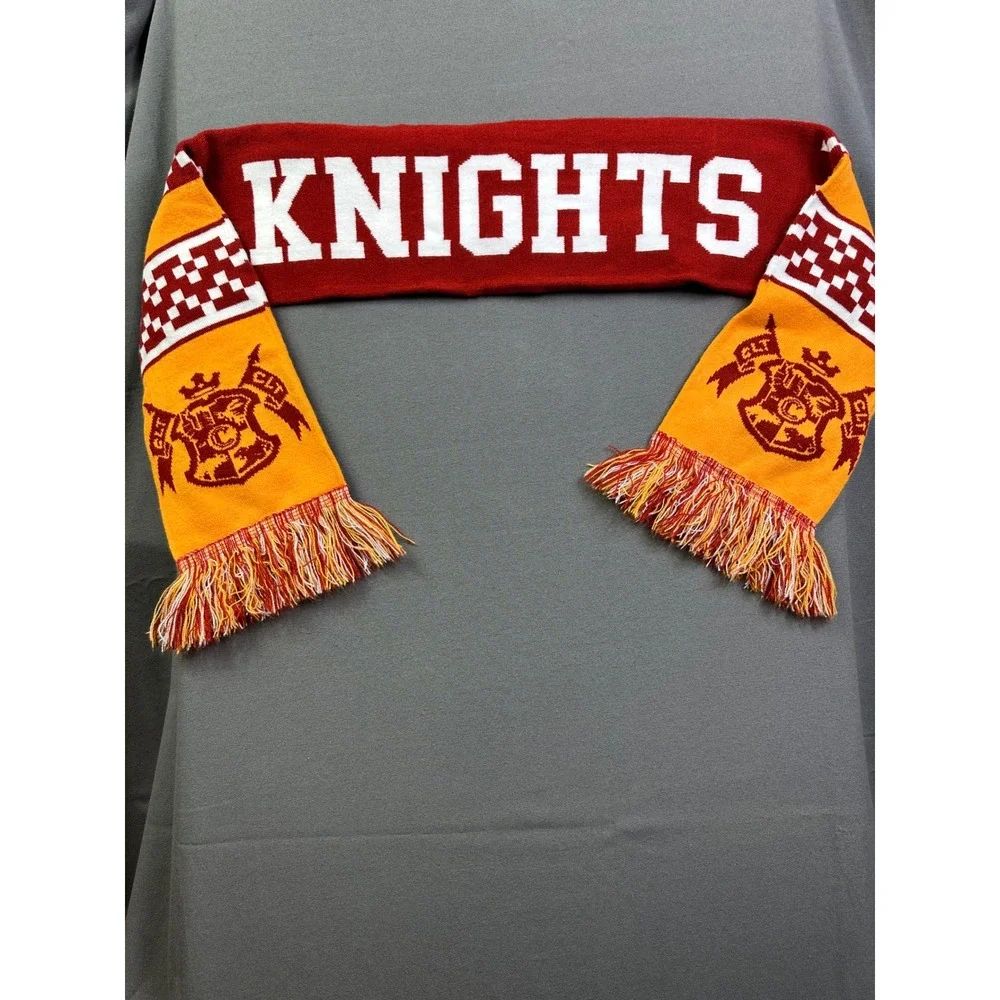 Charlotte Knights MiLB Baseball Knit Fan Scarf Red Orange White Fringe Logo